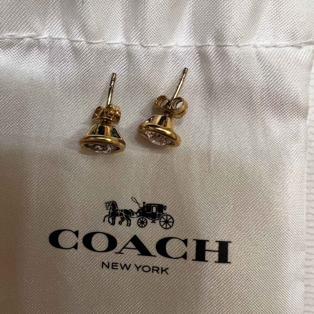 Coach stud earrings